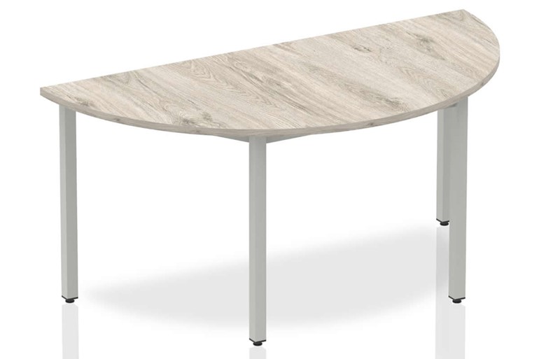 Gladstone Grey Oak Semi-Circle Table 1600 Post Leg