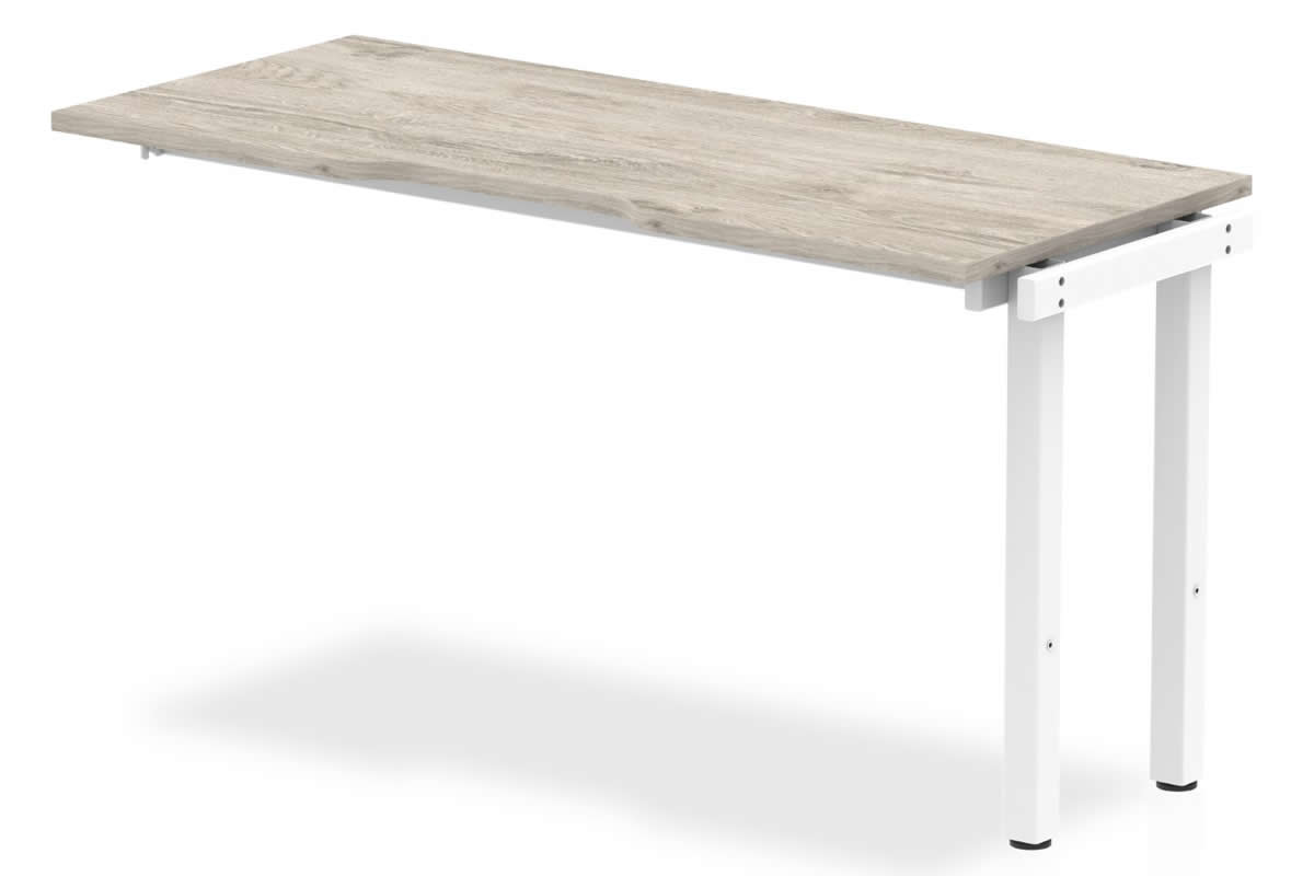 View Grey Oak Single Bench Office Desk Extension 1200mm x 800mm Gladstone information