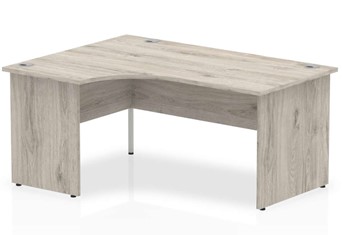 Gladstone Grey Oak Panel End Corner Desk - Left Handed 1600mm 