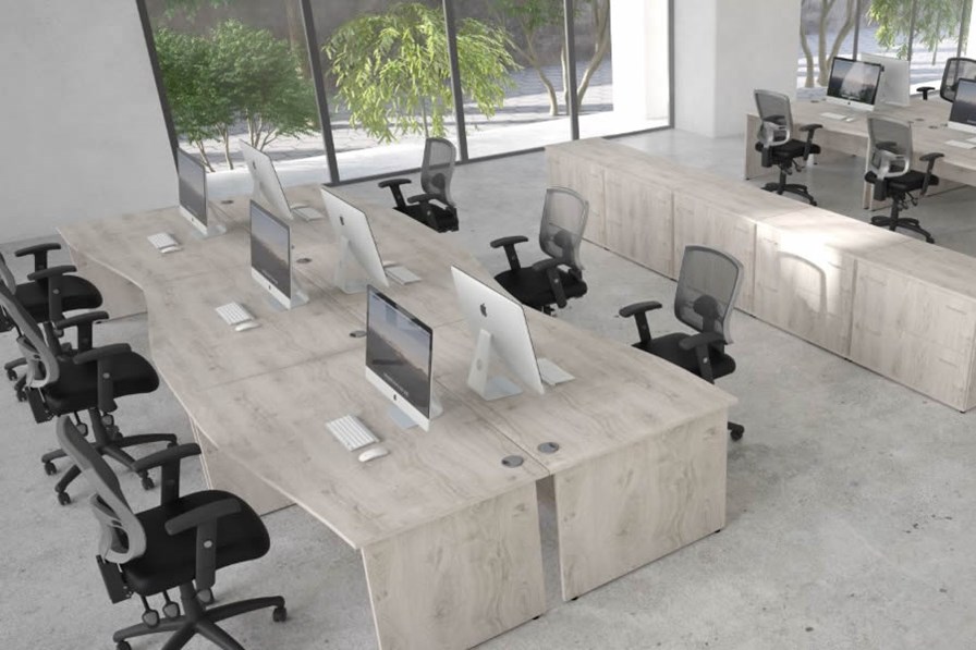 Gladstone Grey Oak Round Meeting Table