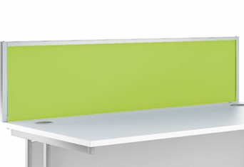 Aluminium Desk Screen - 1200 mm Wide Green White