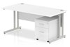 Polar Straight Desk And Pedestal