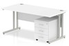 Polar Straight Desk And Pedestal