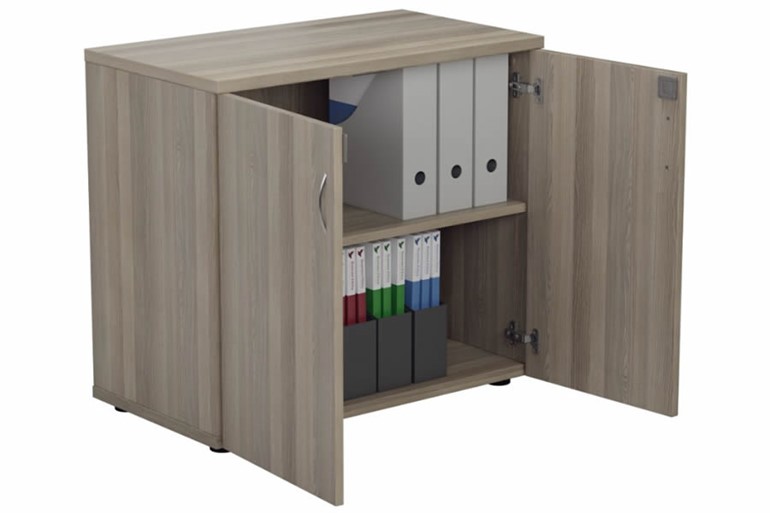 Kestral Grey Oak  Desk High Cupboard