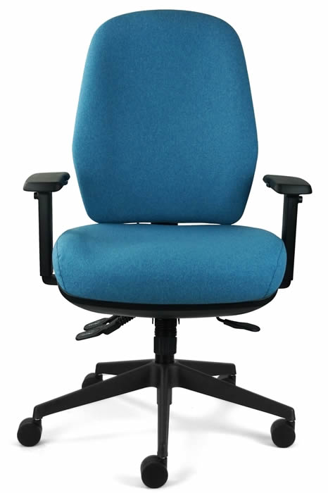 View Blue Bariatric Office Chair Large Deeply Padded Seat Ratchet Backrest Height Adjustment 28 Stone Tested Torque Positiv information