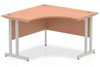 Price Point Beech Cantilever Corner Desk