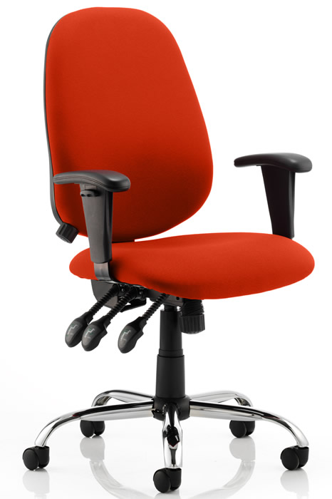 View Orange Ergonomic Office Chair Adjustable Lumbar Support Seat Back Height Adjustment Call Centre Chair T Adjustable Arms Seat Tilt information