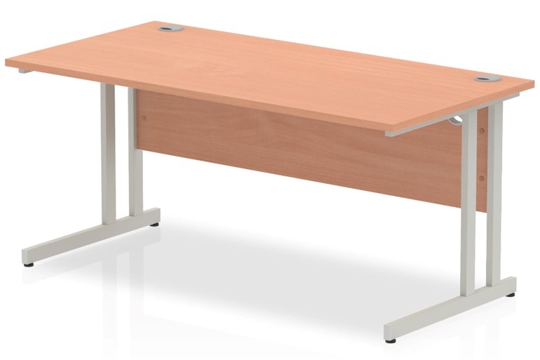 Price Point Beech Rectangular Cantilever Desk