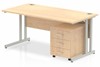 Solar Straight Desk And Pedestal