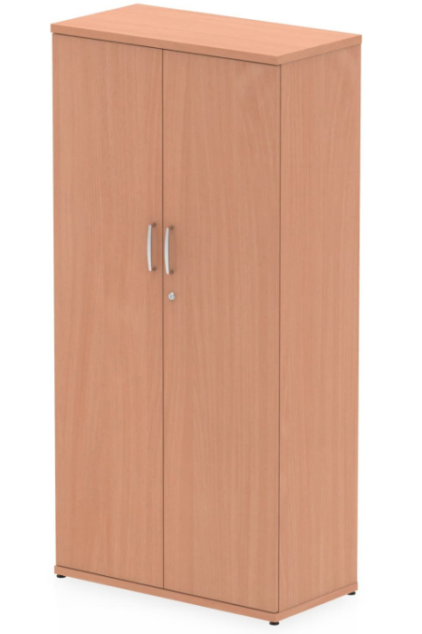 View Beech Tall Office Cupboard 1600mm High Locking Doors Price Point information