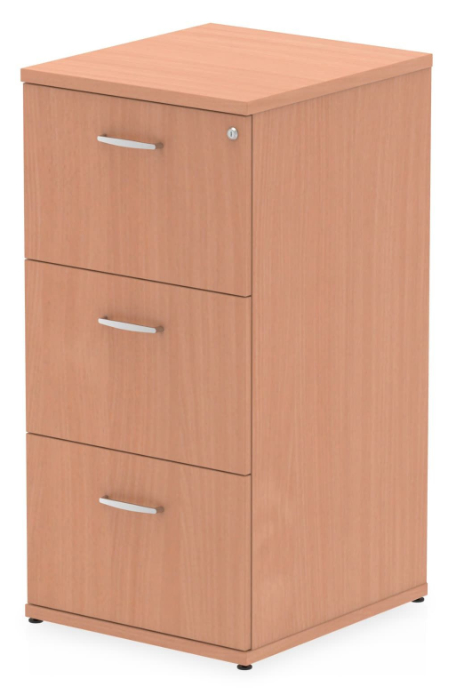 View Beech Finish Wooden Three Drawer Filing Chest Cabinet Fully Extending Drawers Anti Tilt Mechanism Scratch Resistant Surface Price Point information