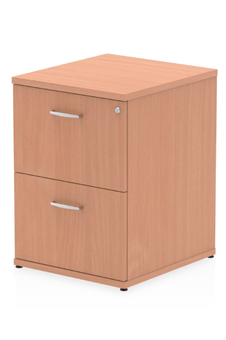 View Beech Finish Wooden Two Drawer Filing Chest Cabinet Fully Extending Drawers Anti Tilt Mechanism Scratch Resistant Surface Price Point information