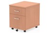 Price Point 2 Drawer Mobile Beech Pedestal