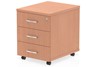 Price Point 3 Drawer Mobile Beech Pedestal