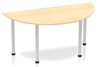 Solar Maple Semi-circle Table 1600 Post Leg Silver