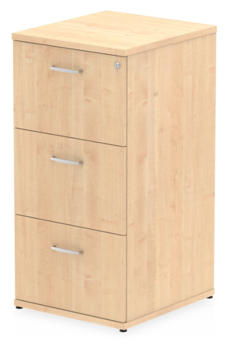 View Maple Finish Wooden Three Drawer Filing Chest Cabinet Fully Extending Drawers Anti Tilt Mechanism Scratch Resistant Surface Solar information
