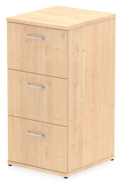 Maple Three Drawer Filing Cabinet, Filing Cabinet Wooden Lockable