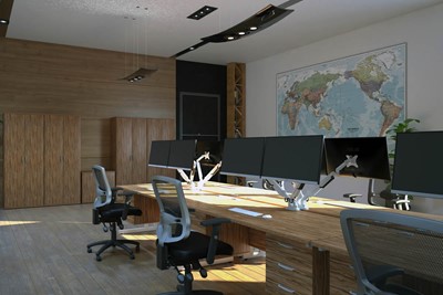 Nova Walnut  Tall Office Cupboard