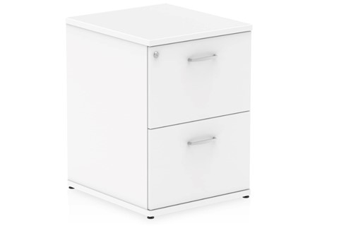Polar White 2 Drawer Filing Cabinet