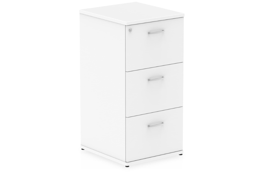 White Mobile Filing Cabinet 3 Drawer File Cabinet with Lock Wheels Fully Assembled for Office,White B 