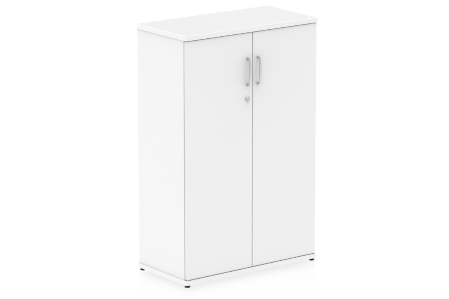 View Tall White Office Cupboard Two Door Tall White Wooden Office Storage Cupboard Fully Adjustable Shelves Locking Cupboard Doors Polar information