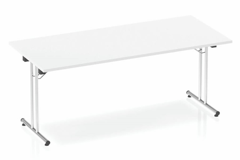 Polar White Rectangular Folding Table