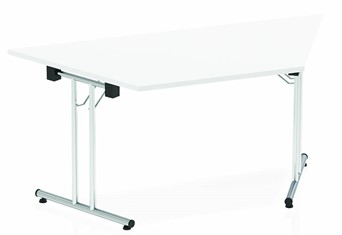 Polar White Trapezium Folding Table - 1600mm Wide