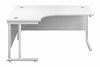 Kestral White Cantilever Corner Workstation