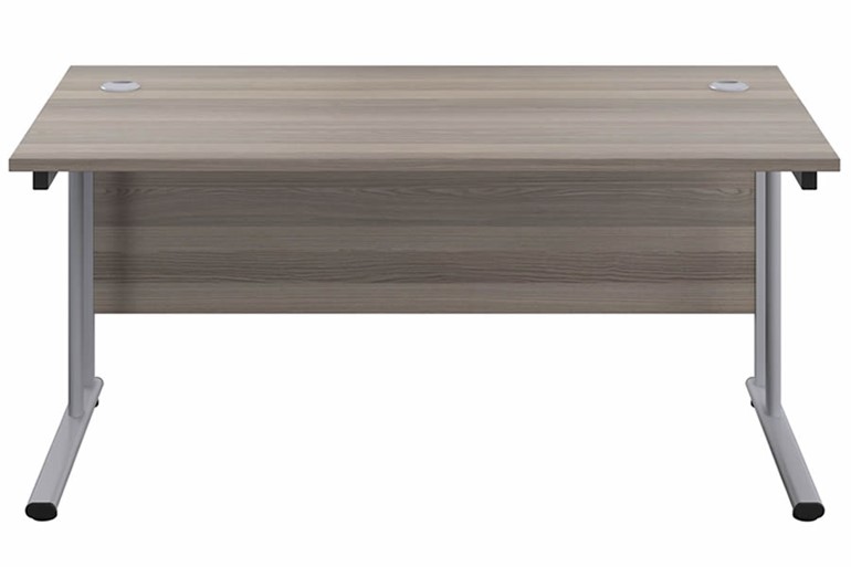 Kestral Grey Oak Rectangular Cantilever Desk