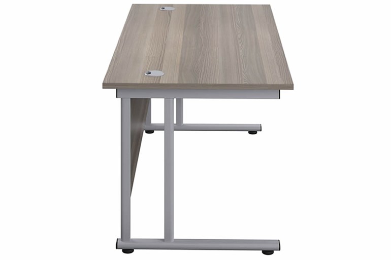 Kestral Grey Oak Rectangular Cantilever Desk