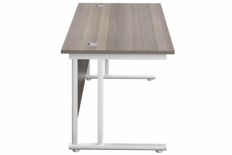 Kestral Grey Oak Rectangular Cantilever Desk