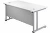 Kestral White Rectangular Cantilever Desk