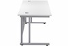 Kestral White Rectangular Cantilever Desk