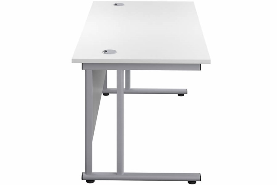 Kestral White Rectangular Cantilever Desk