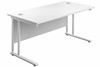 Kestral White Rectangular Cantilever Desk