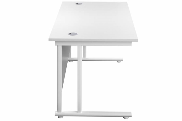 Kestral White Rectangular Cantilever Desk