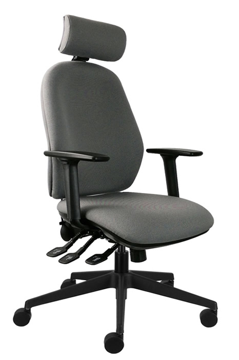 View Heavy Duty Fabric Office Chair Large Range Of Colours Ergo Fix Posture information