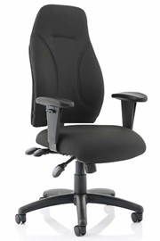 Esme Ergonomic High Back Fabric Office Chair - Black