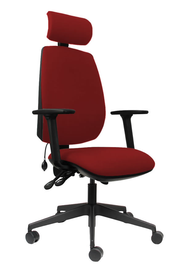 View Red High Back Ergonomic Executive Desk Home Office Chair Ratchet Height Backrest Seat Tilt Seat Slide Adjustable HeadrestErgo Sit information