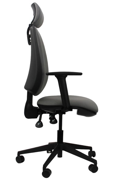 High Back Black Office Chair - Seat Slide - Adjustable Backrest - Ergo Sit
