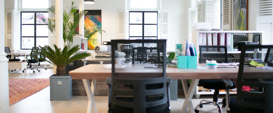 business office with office chairs