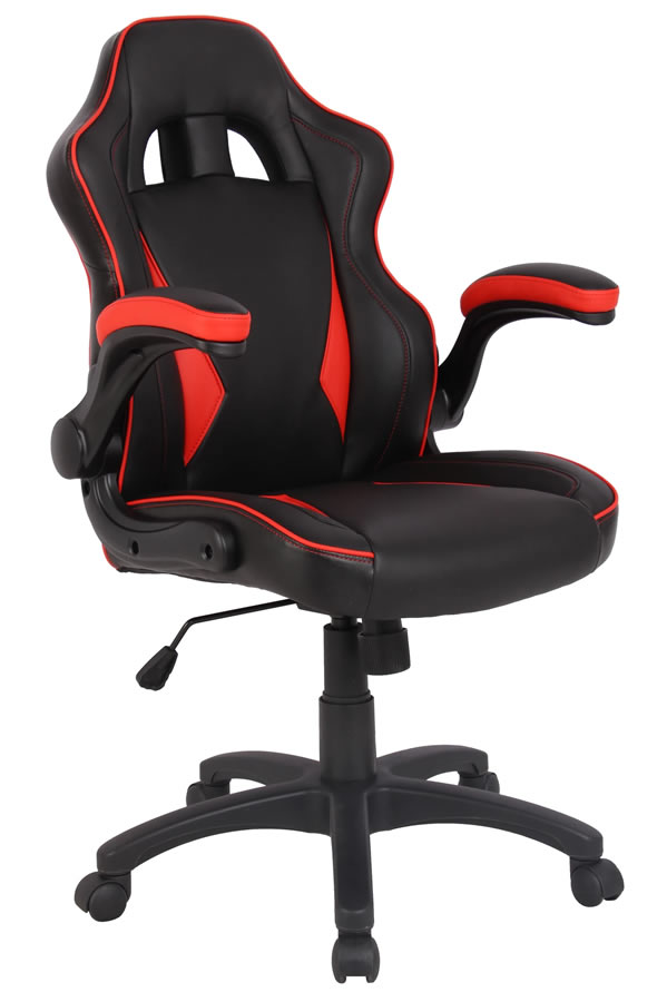 Gaming chair Office chair Desk chair with armrest Gamer chair Swivel chair Height adjustable gaming armchair PC chair Ergonomic executive chair with footrests 83x60x34cm 
