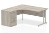 Gladstone Grey Oak Corner Desk And Pedestal