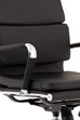 Hawkes Black Leather Chrome Frame Executive Chair