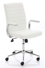 Ezra White Leather Executive Home Office Chair