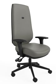 Ergo Sync Vegan Leather Ergonomic Office Chair - Grey