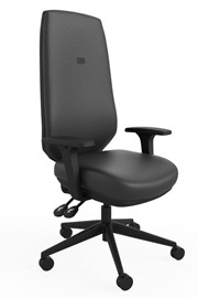 Ergo Sync Vegan Leather Office Chair - Black 