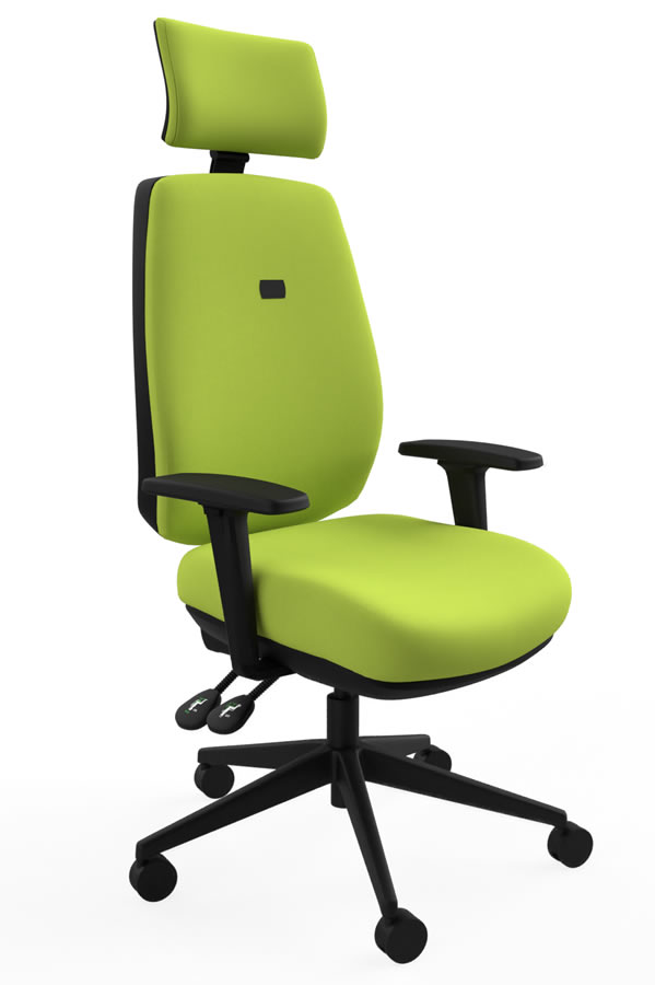 View Green High Back Office Chair Independent Backrest Ratchet Height Adjustment Seat Tilt Height Depth Adjustable Arm Saturn information