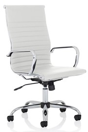 Nola High Back White Executive Office Chair