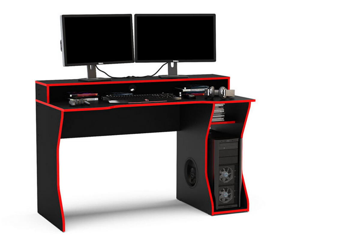 DIY Gaming Pc In Desk Cabinet with Dual Monitor